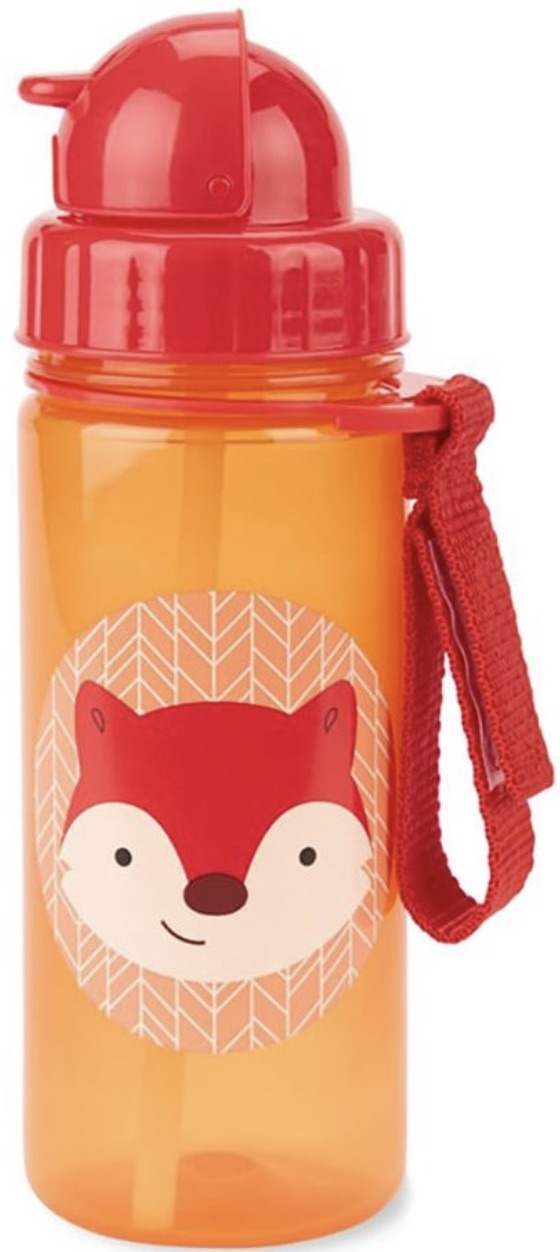 Sticlă cu pai Skip Hop Zoo - Fox, 385 ml