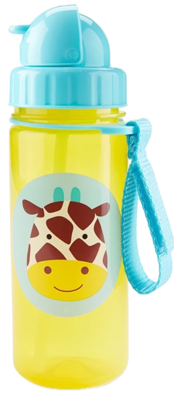 Sticlă cu pai Skip Hop Zoo - Giraffe, 385 ml