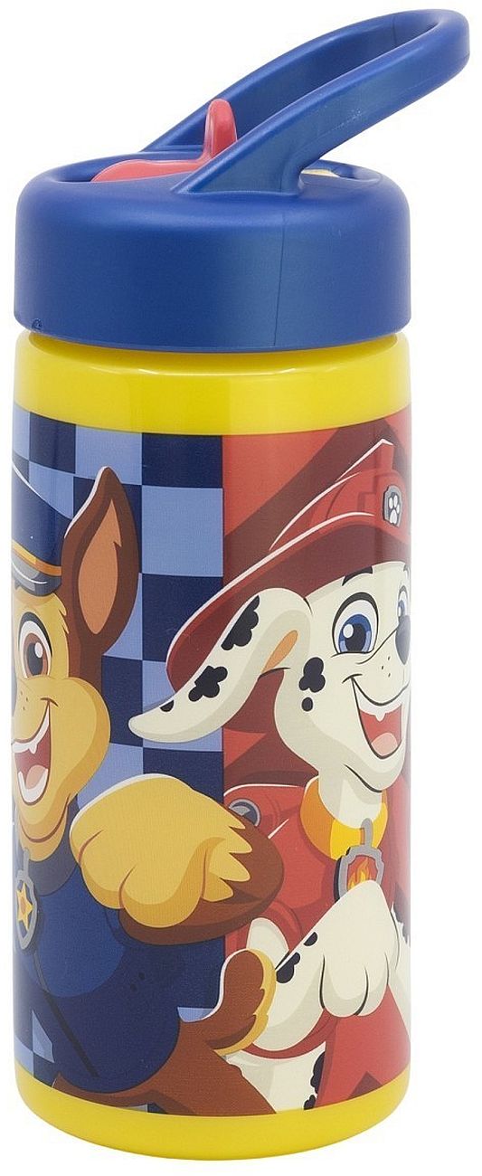 Sticlă cu pai Stor Playground - Paw Patrol, Rescue Pups, 410 ml