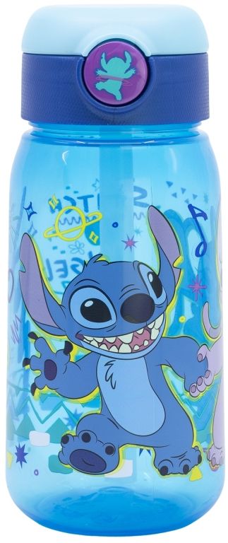 Sticlă cu pai Stor Stitch - 510 ml, albastru