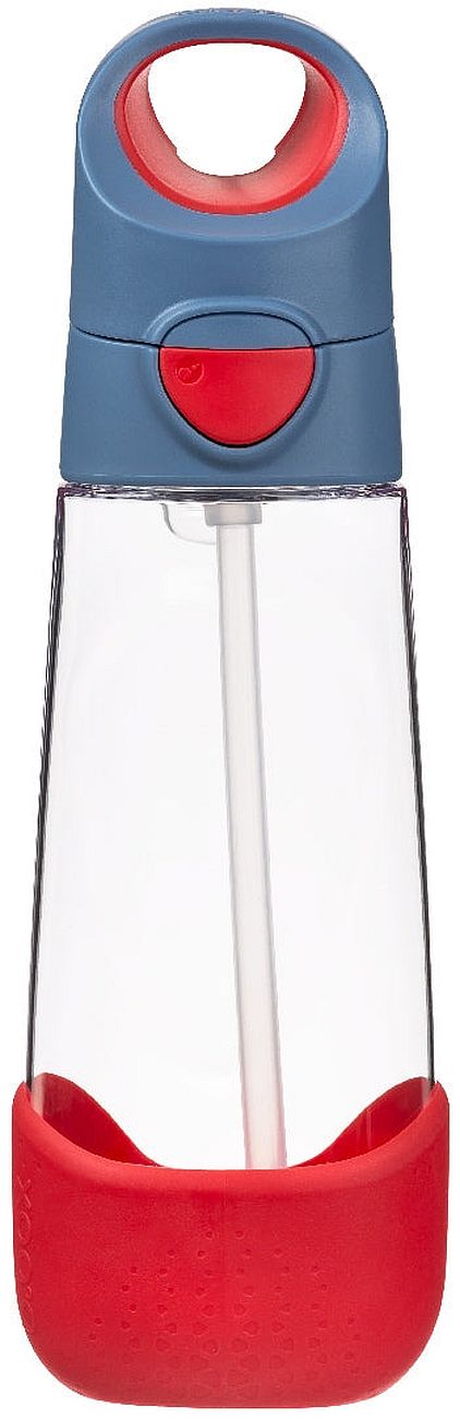 Sticlă de apă cu pai b.box - Blue Blaze, 600 ml