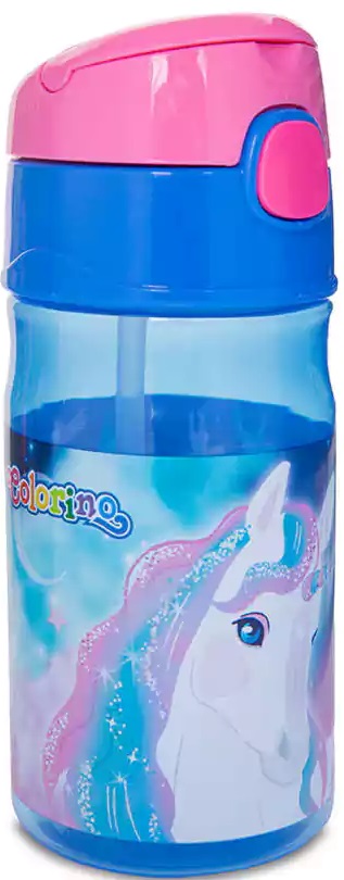 Sticlă de apă Colorino Handy - Unicorn, 300 ml