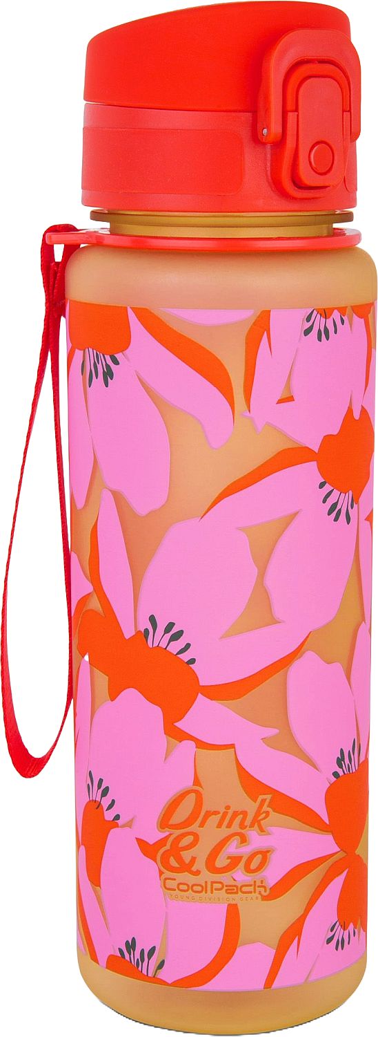 Sticlă de apă Cool Pack Brisk - Flores Rosa, 600 ml