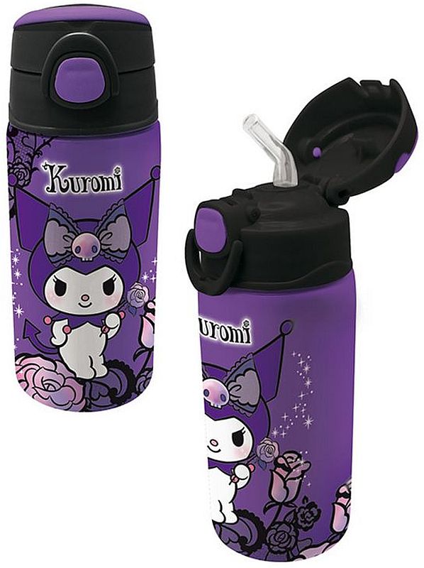 Sticlă de apă Graffiti Kuromi - Purple Laces, 500 ml