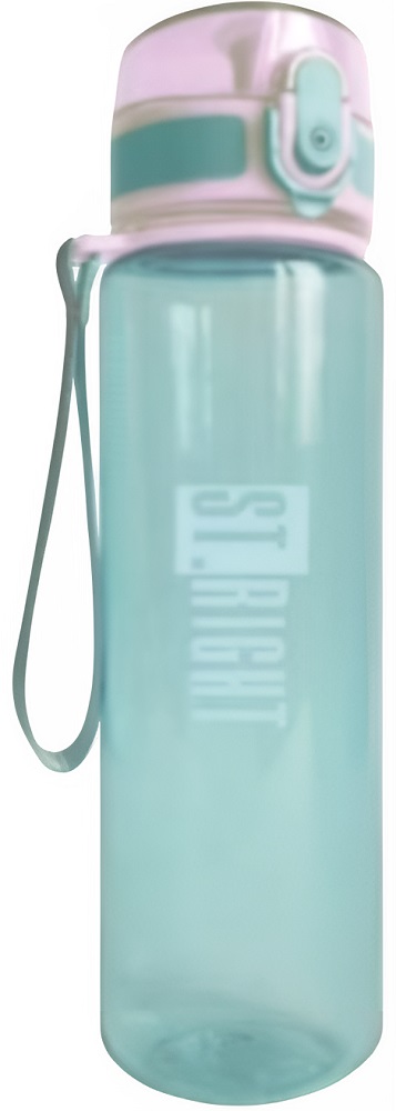 Sticlă pentru apă  St. Right - Verde și roz, 500 ml