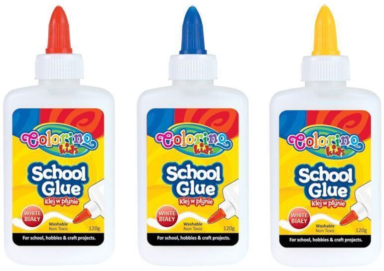 Lipici alb Colorino Kids - 120 gr., Sortiment