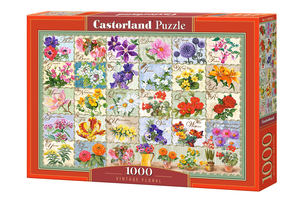 Puzzle Castorland din 1000 de piese - Vintage Flora