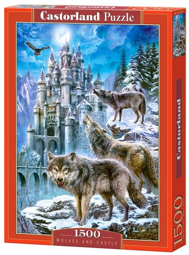 Puzzle Castorland din 1500 de piese - Lupii noaptea