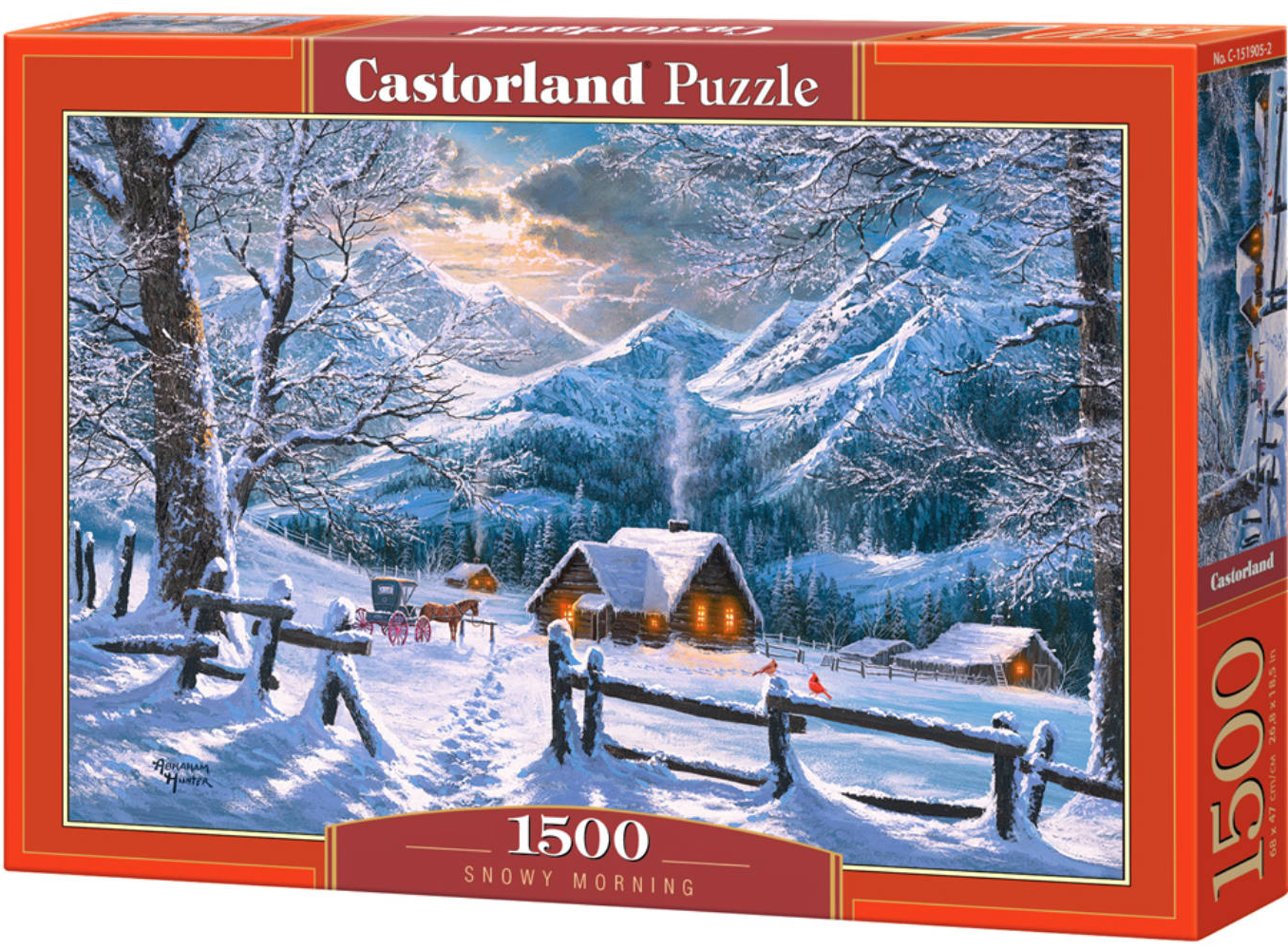Puzzle Castorland din 1500 de piese - Snowy Morning