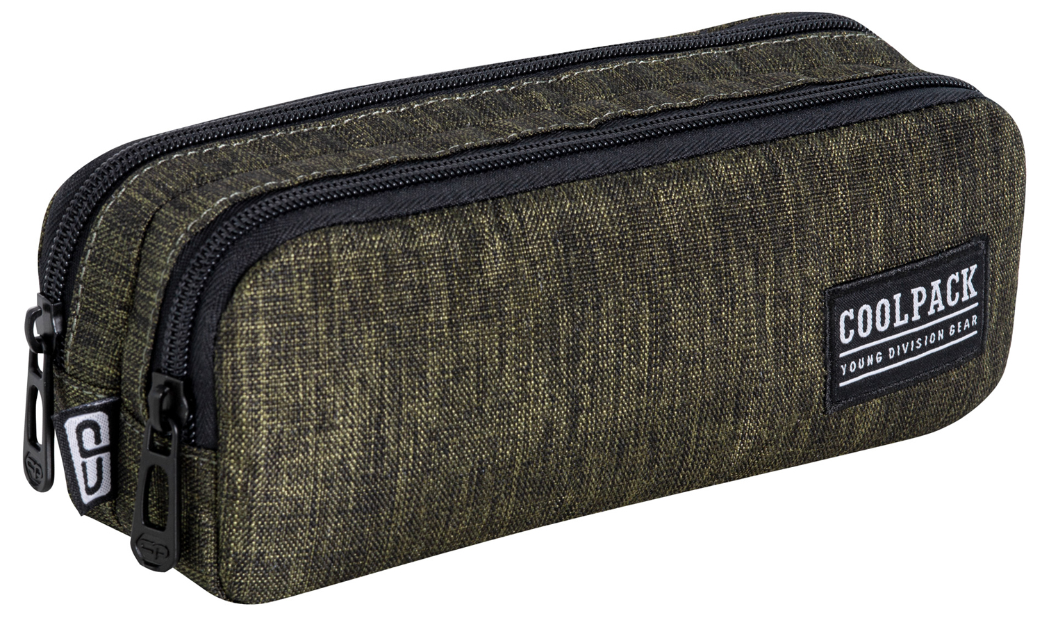 Penar școlar Cool Pack Clio - Snow Olive Green, cu 2 fermoare