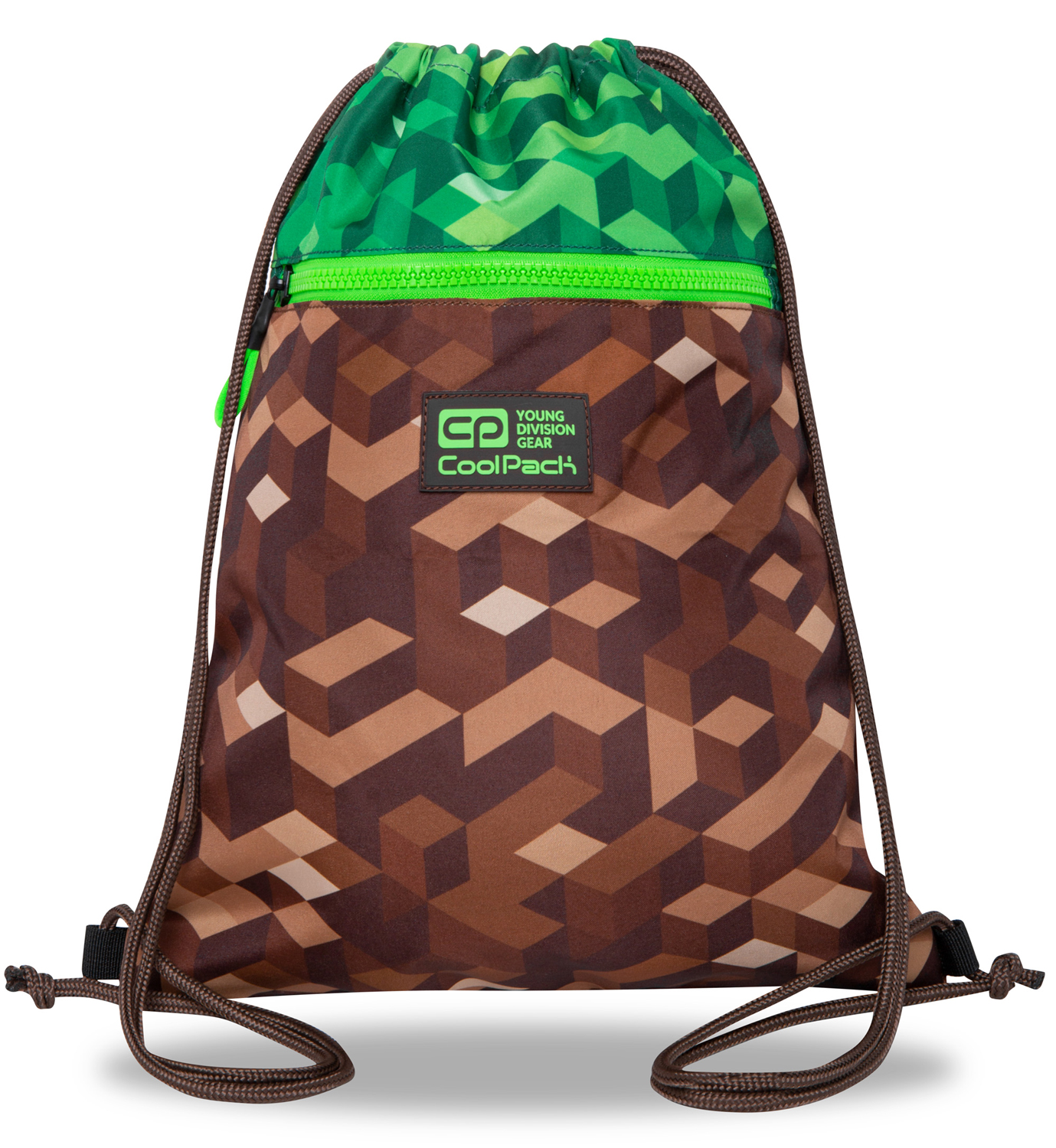 Rucsac sport cu siret Cool Pack Vert - City Jungle, cu fermoar