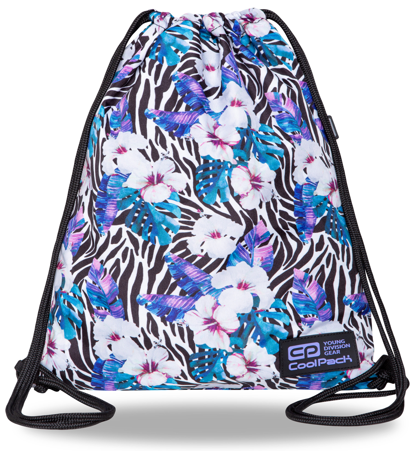 Rucsac sport cu siret Cool Pack Solo L - Flower Zebra