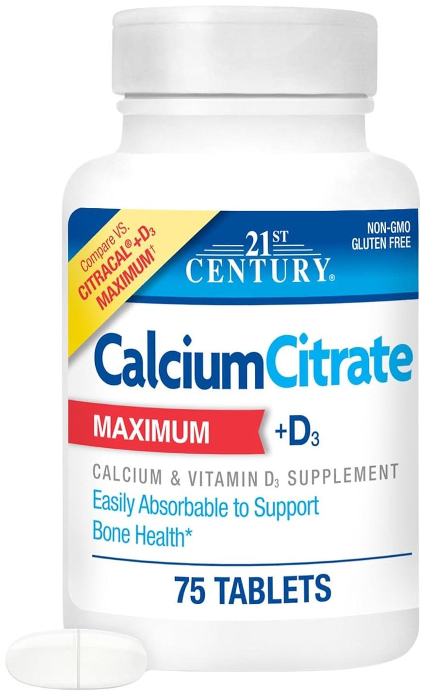 Calcium Citrate + D3 Maximum, 75 tablete, 21st Century
