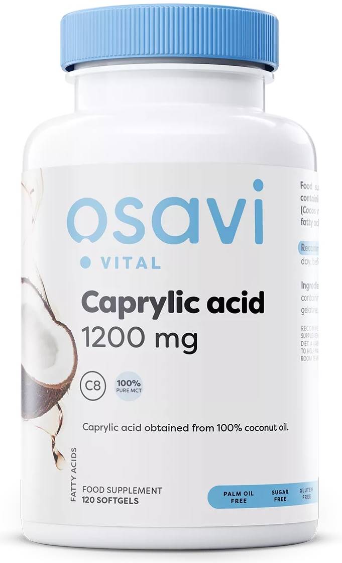 Caprylic Acid, 1200 mg, 120 gel capsule, Osavi