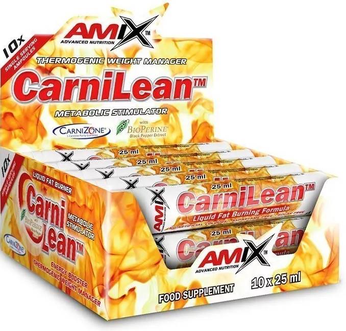 CarniLean Box, portocală roșie, 10 fiole x 25 ml, Amix