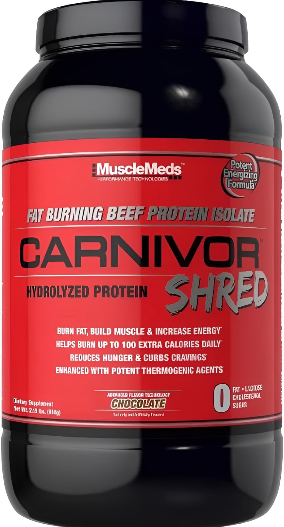 Carnivor Shred Fat Burning Beef Protein, ciocolată, 1036 g, Muscle Meds