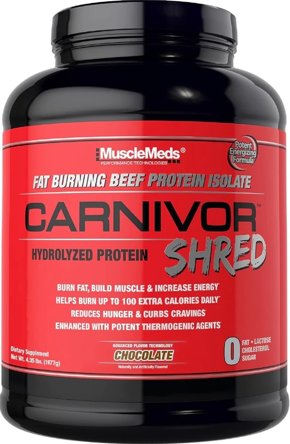 Carnivor Shred Fat Burning Beef Protein, ciocolată, 1977 g, Muscle Meds