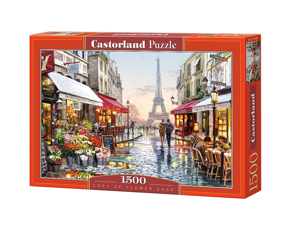 Puzzle Castorland din 1500 de piese - Florarie in Paris
