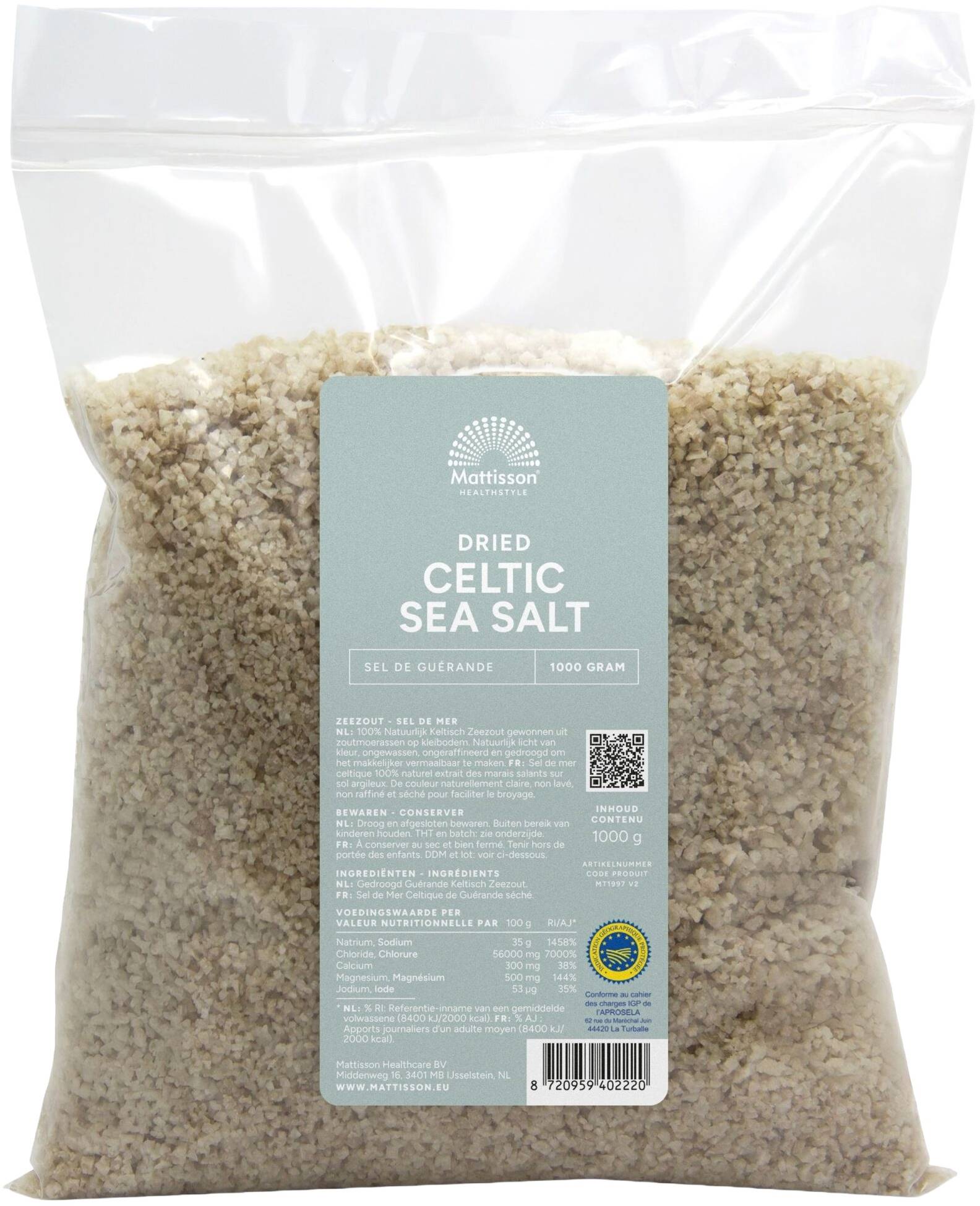 Mattisson Healthstyle Sare de mare celtică, 1 kg