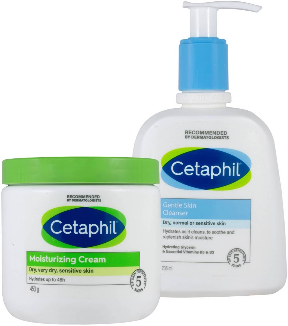 Cetaphil Set - Emulsie de curățare și Cremă pentru față și corp, 236 ml + 453 g
