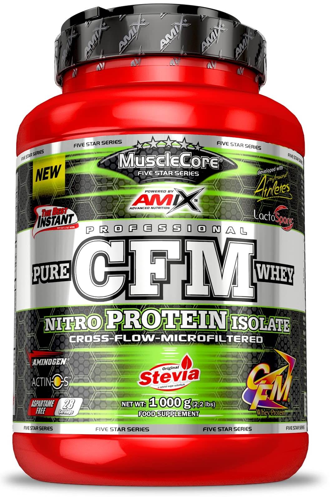 CFM Nitro Protein Isolate, căpșună și iaurt, 1000 g, Amix