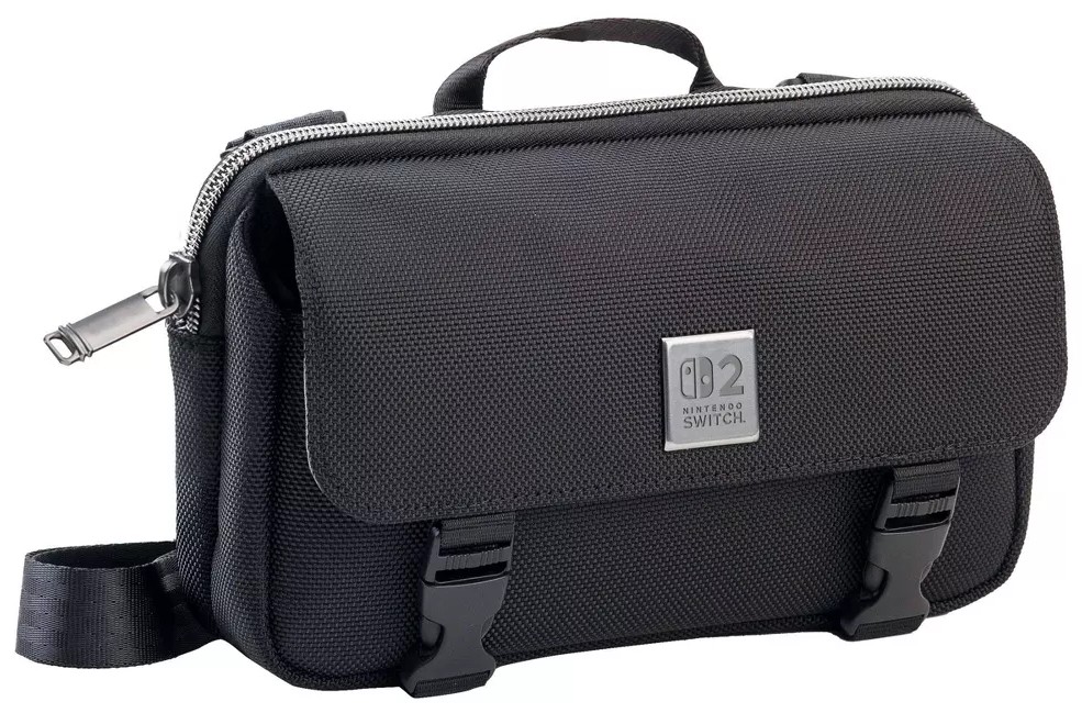 Geantă Nacon - Game Traveler Deluxe Horizontal Crossbody Bag, neagră (Nintendo Switch 2/Switch/OLED)
