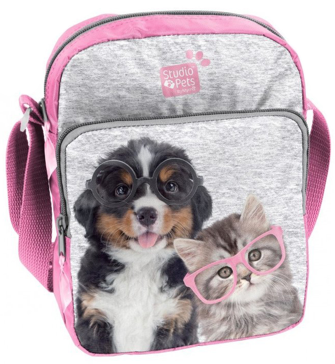 Geantă de umăr pentru copii Paso Studio Pets - Catel cu ochelari