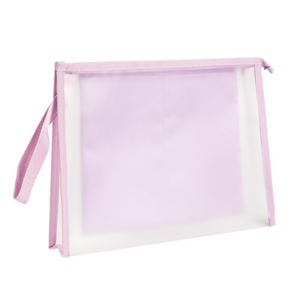 Geantă cu fermoar Deli Jelly & Sunny - Cu trei compartimente, A4, roz