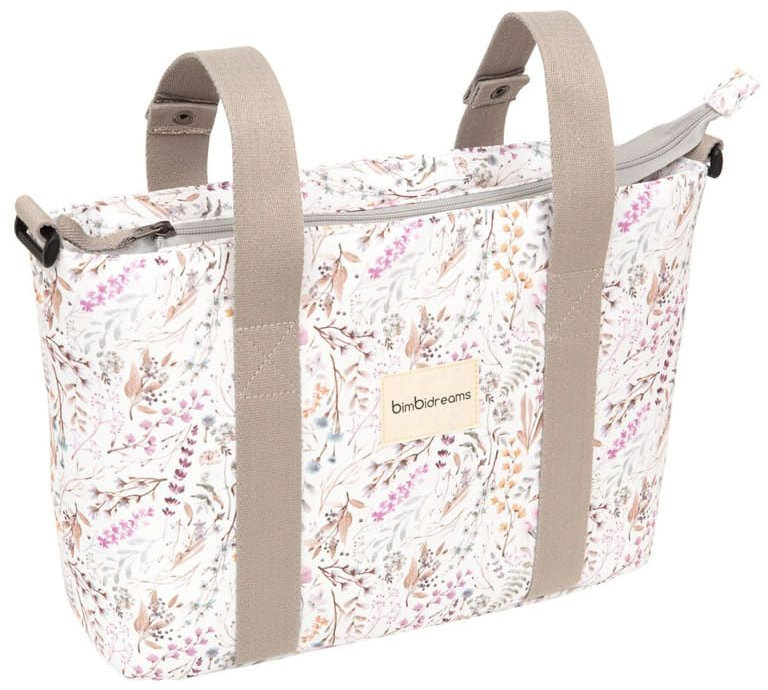Geantă pentru accesorii bebeluși Bimbidreams - Niza, White/Purple