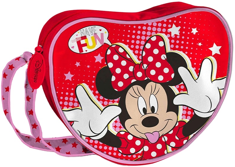 Geantă de umăr Coriex Minnie Mouse - în formă de inimă, cu un singur compartiment