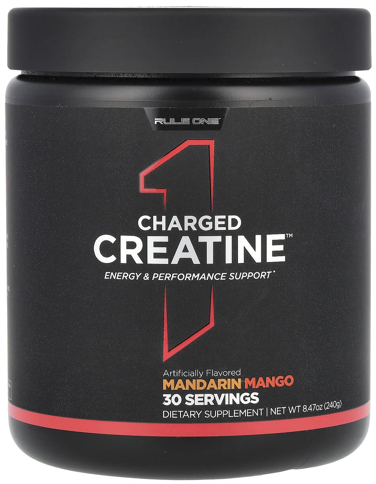 Charged Creatine, Мandarin mango, 240 g, Rule1
