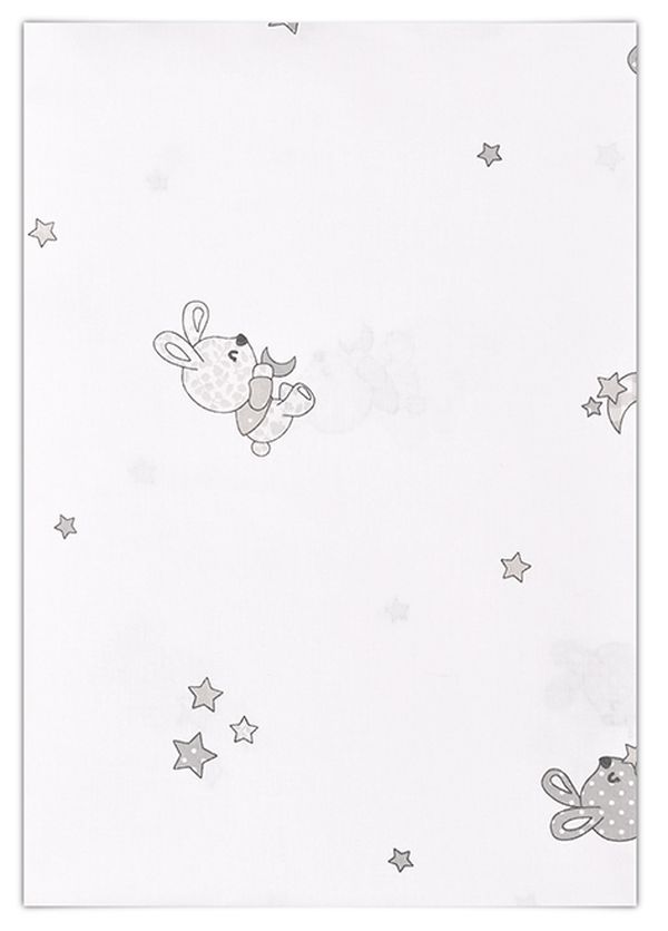 Lenjerie de pat Lorelli - Little Rabbits, 150 х 100 cm, gri