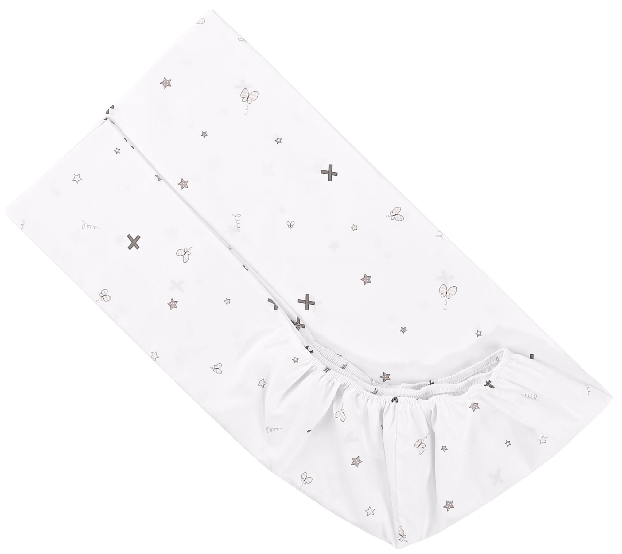 Cearșaf din ranfors cu elastic Lorelli - Honey Bunny, 70 х 140 х 15 cm, bej