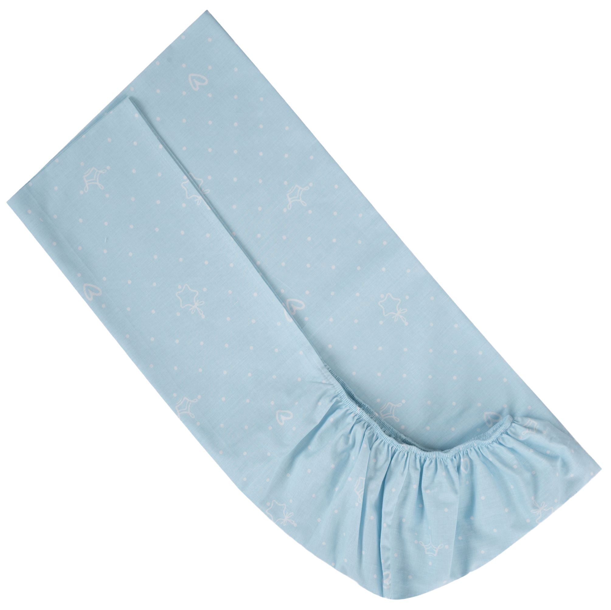 Cearșaf cu elastic Ranforce Lorelli - Ursuleț, 70 x 140 x 15 cm, albastru
