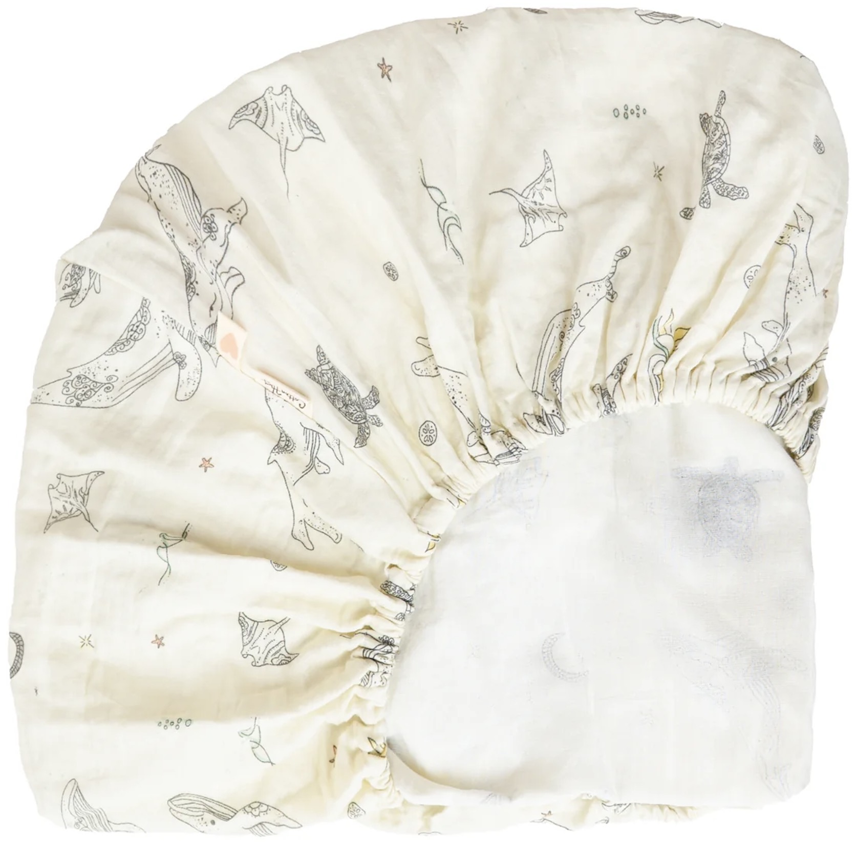Cearșaf cu elastic Cotton Hug - Ocean, 60 x 120 cm