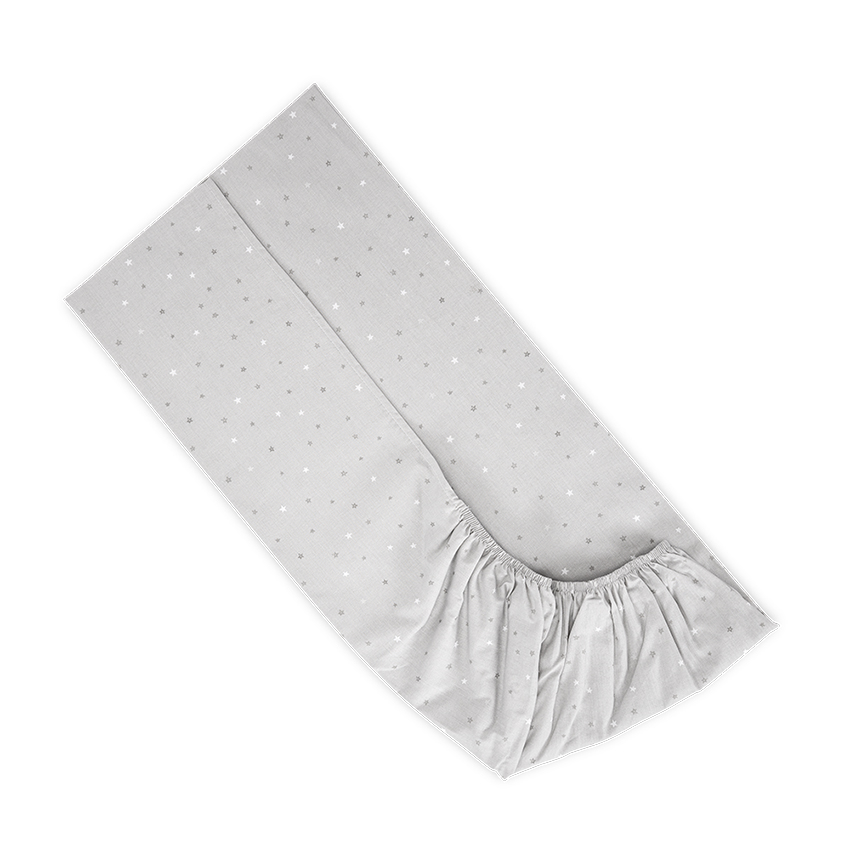 Cearșaf cu elastic Lorelli - 70 x 140 + 15 cm, cer gri