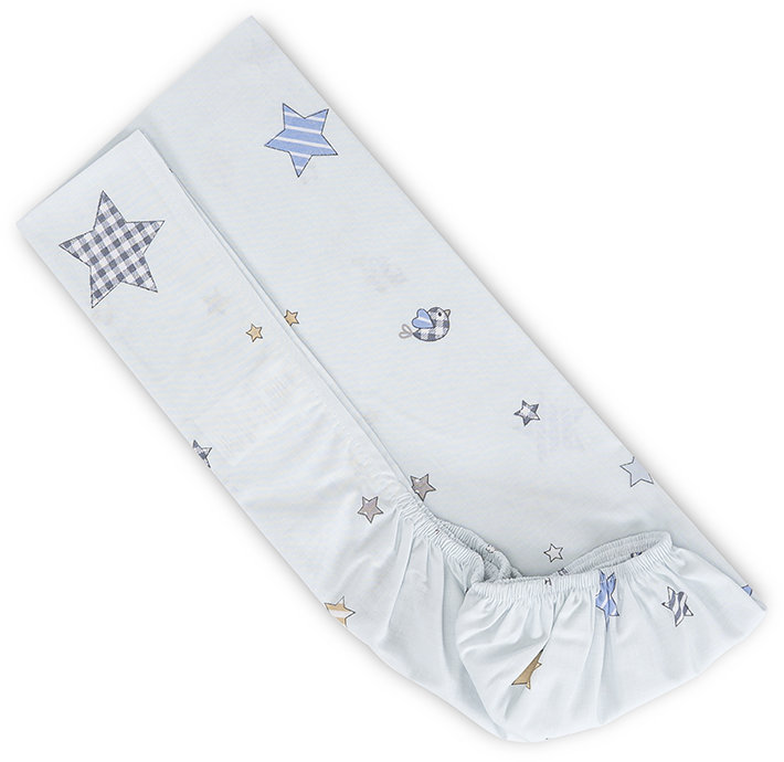 Cearșaf cu elastic pentru mini pătuț Lorelli - Bear With Swing, 98 x 65 cm, albastru