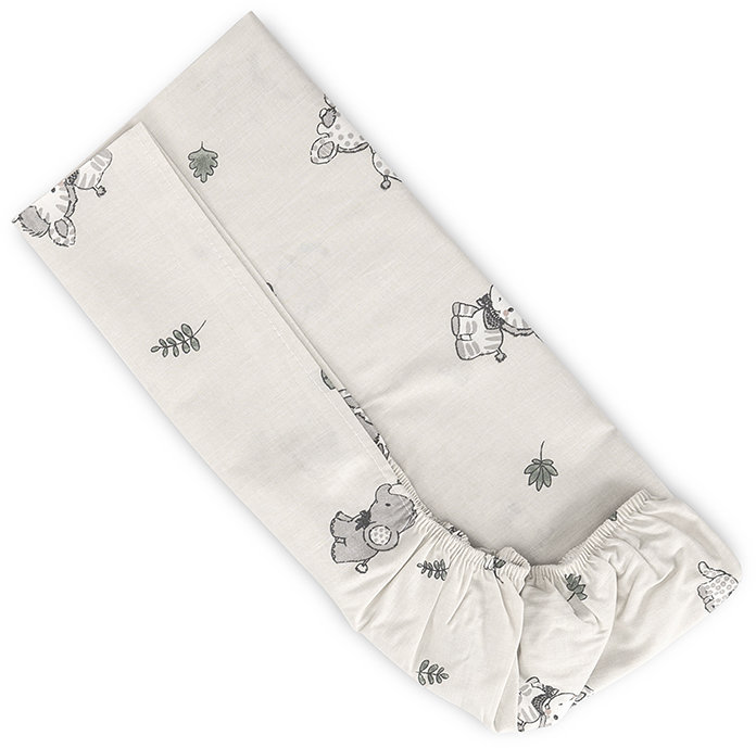 Cearșaf cu elastic pentru mini pătuț Lorelli - Jungle, 98 x 65 cm, bej