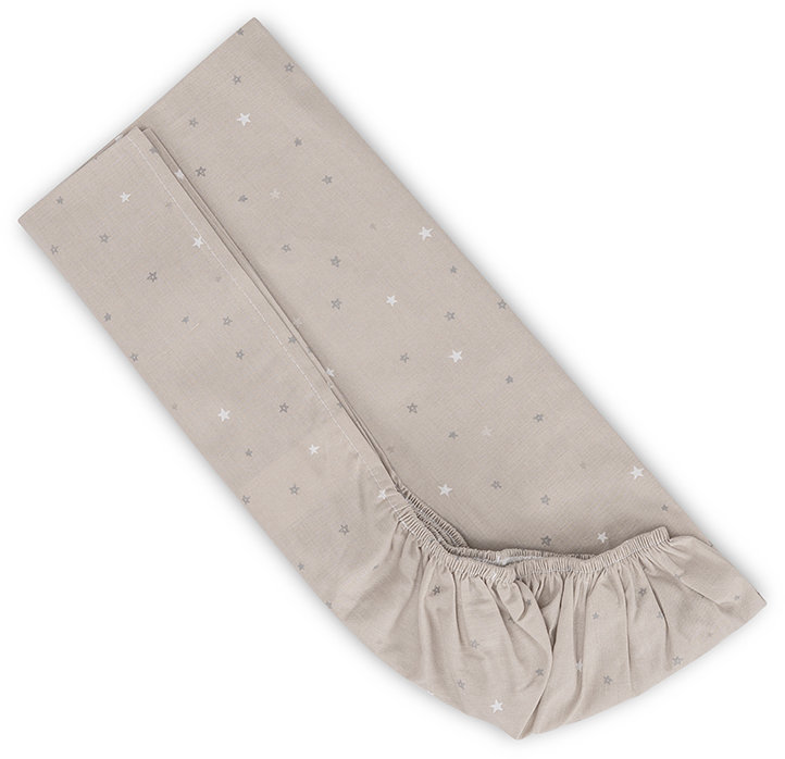 Cearșaf cu elastic pentru mini pătuț Lorelli - Cer, 98 x 65 cm, bej