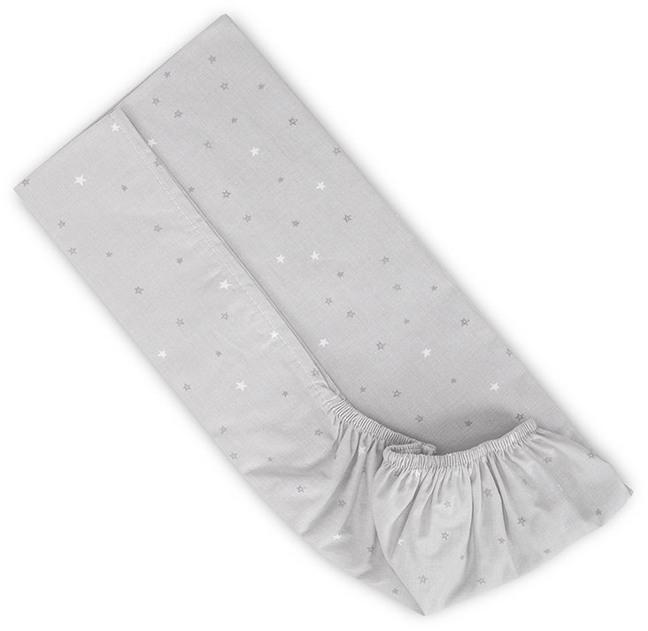 Cearșaf cu elastic pentru mini pătuț Lorelli - Cer, 98 x 65 cm, gri