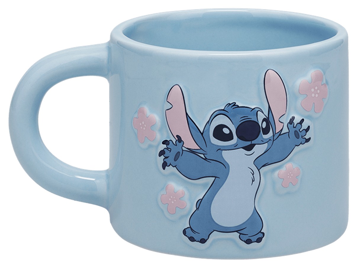 Cană 3D Paladone Disney: Lilo & Stitch - Stitch with Flowers