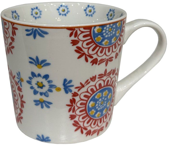 Ceaşcă  Maison - Dolce, New Bone China, elemente roșii, 280 ml