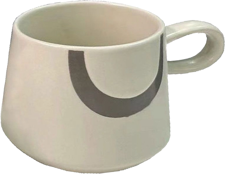 Ceaşcă  Maison - Scandi, New Bone China, 320 ml, alb/gri deschis