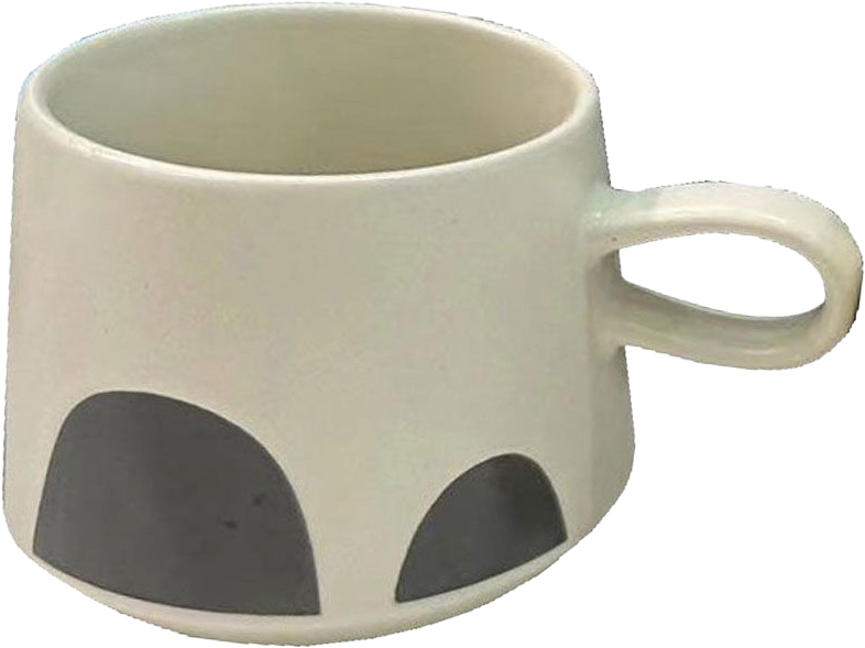 Ceaşcă  Maison - Scandi, New Bone China, 320 ml, alb/gri închis