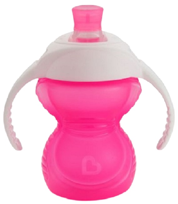 Ceașcă cu mânere Munchkin - Click Lock, 237 ml, roz