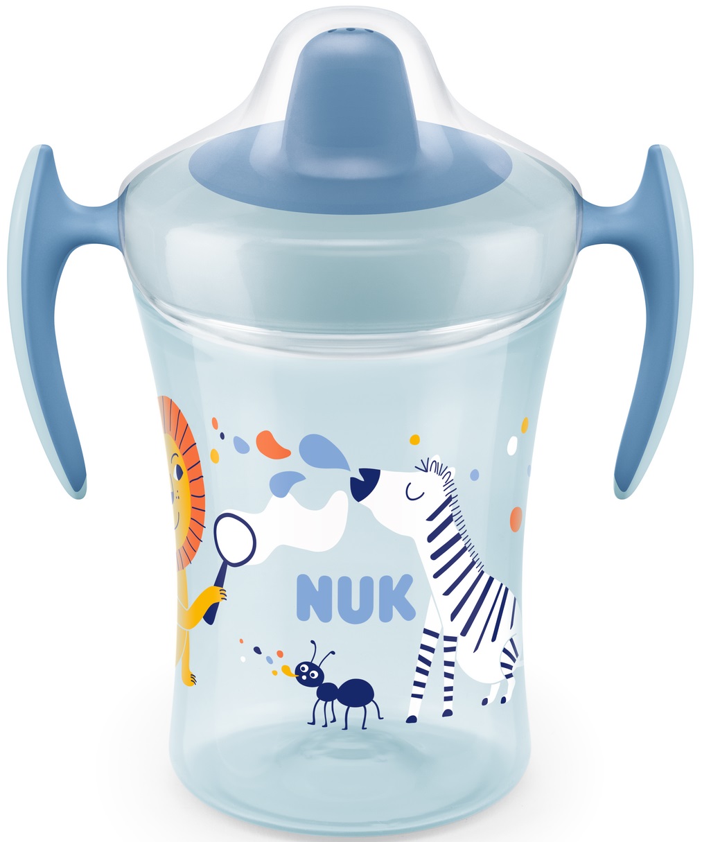 Cupa cu varf moale Nuk Evolution - Trainer cup, 230 ml, pentru baietel