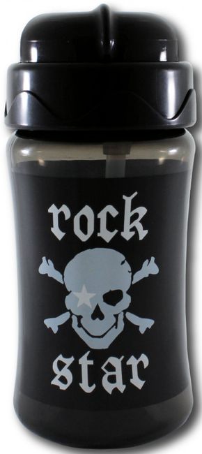 Cana cu paie de silicon Rock Star Baby - 340 ml , pirat