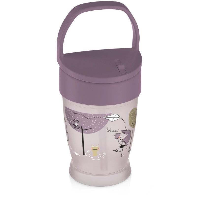 Cana cu pai Lovi - Junior, Lovely Girl, roz, 250 ml, 12 luni+