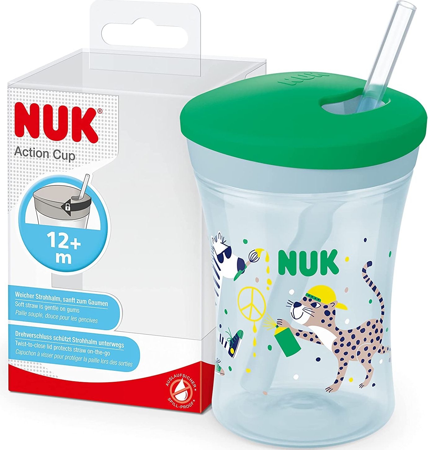 Cana Evolution Action cu pai de baut, 12 luni+, 230ml, NUK - imagine 2