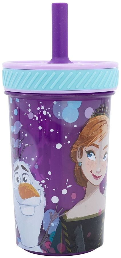 Cană cu un păi  Stor Frozen - Violet, 370 ml
